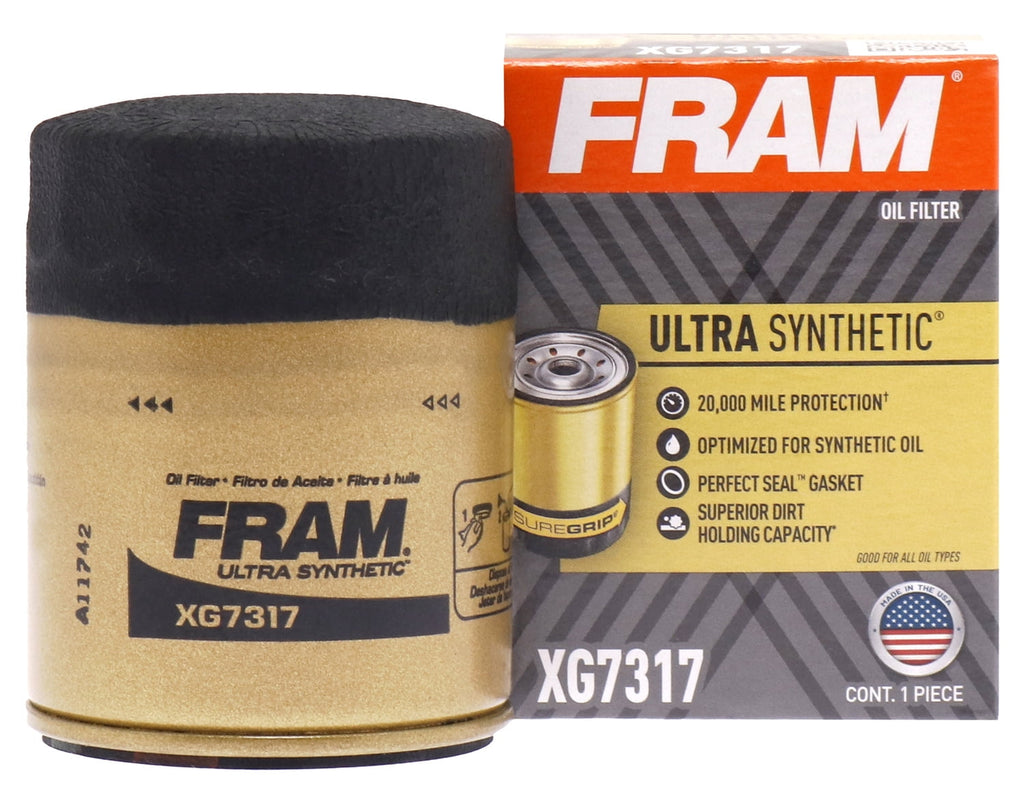 FRAM Ultra Synthetic Oil Filter, XG7317 Fits select: 2002-2023 HONDA CR-V, 2001-2023 HONDA CIVIC