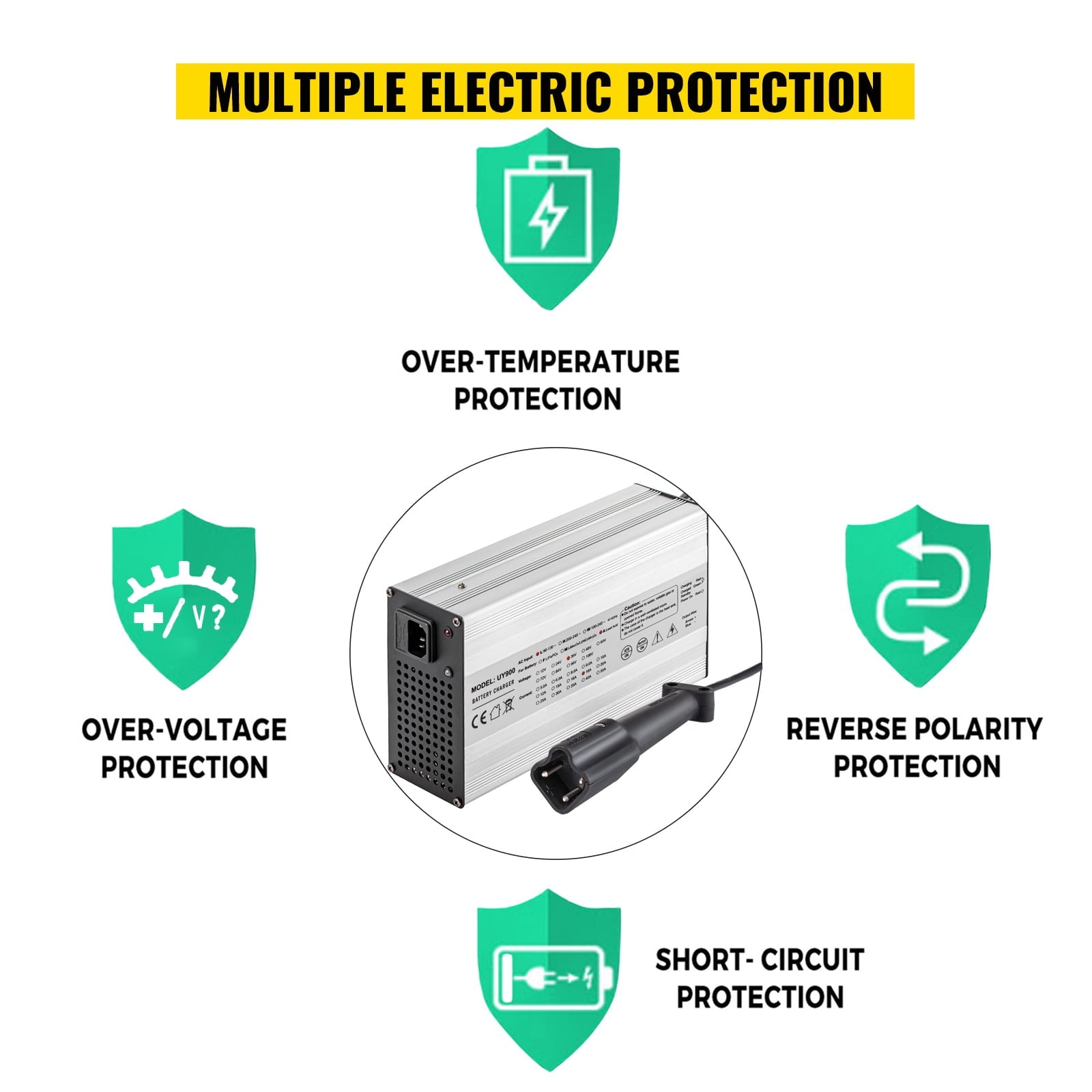 BENTISM Golf Cart Battery Charger Club Car Charger 48V 15A G29 Drive/LED for Ez Go