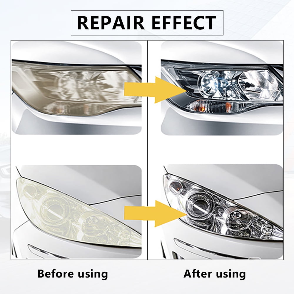 SOATUTO Headlight Restoration Kit Easy Heavy Duty Car Headlight Restoration System, Headlight Cleaner and Restorer, Use With A Household Drill