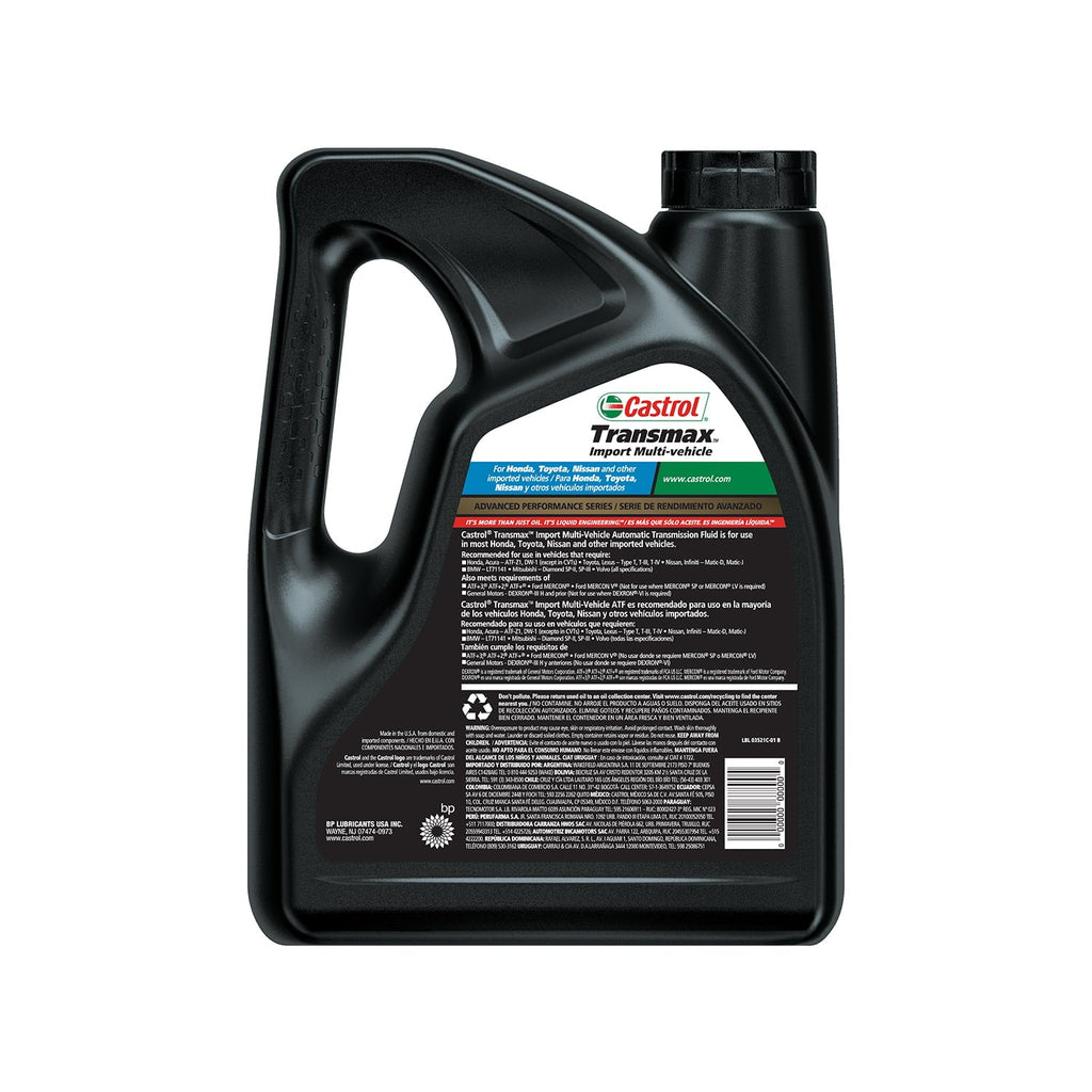 Castrol Transmax Import Multi-Vehicle Automatic Transmission Fluid, 1 Gallon