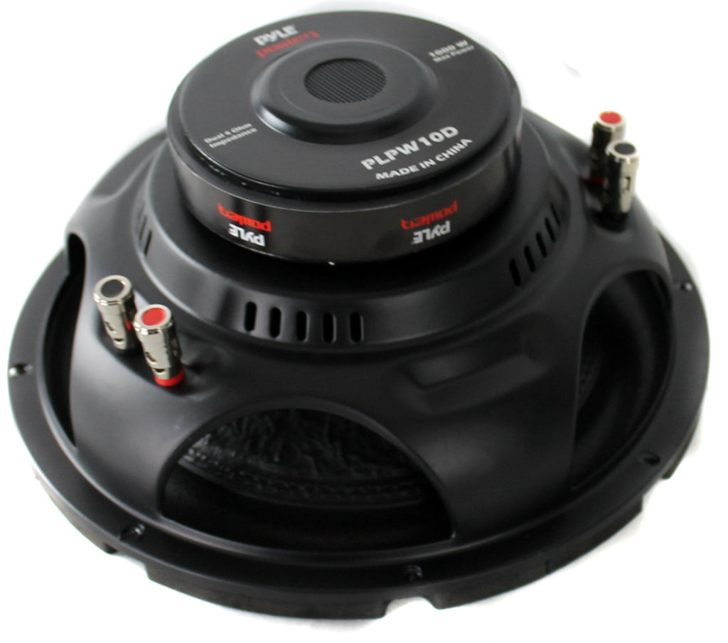 QPower Single 10 Inch Sub Box (2 Pack) and Pyle 1000 Watt Subwoofer (2 Pack)