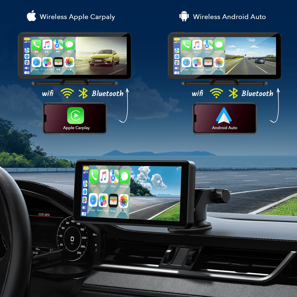 Lamtto 6.86 inch Touch Screen Car Stereo for Vehicle Wireless Apple Carplay&Android Auoto with Backup Camera, Built-in Multimedia Player Audio, GPS