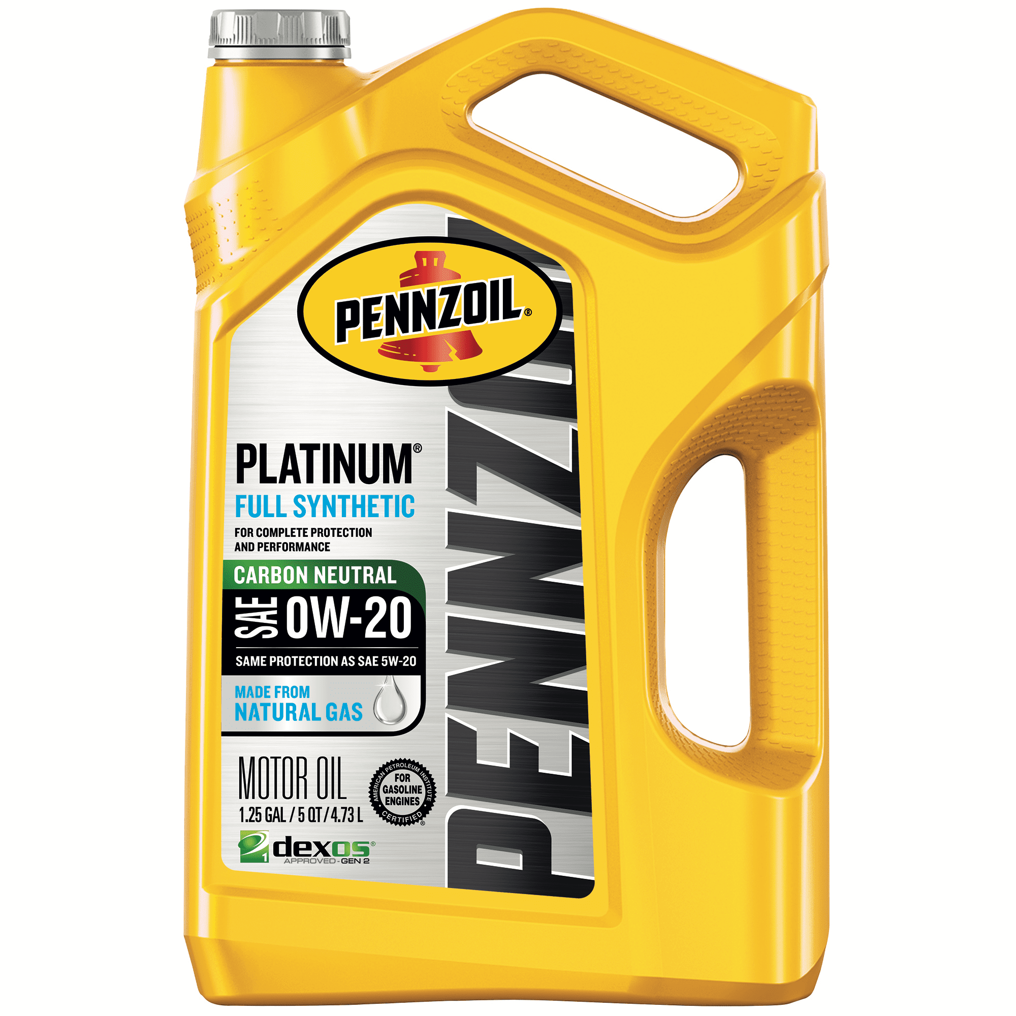 Pennzoil Platinum Full Synthetic 0W-20 Motor Oil, 5-Quart