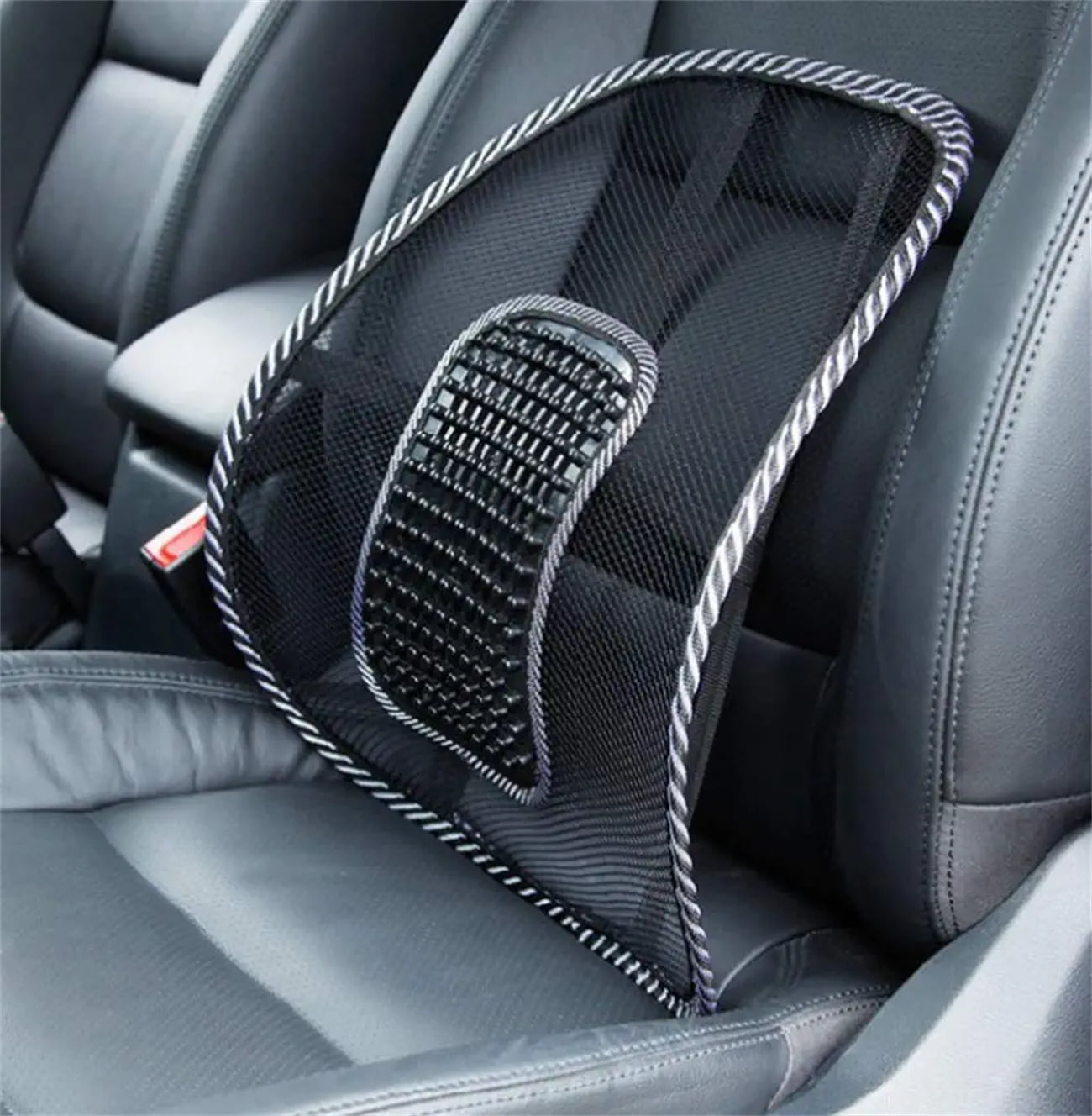 Casewin Car Seat Chair Massage Back Lumbar Support Mesh Ventilated Cushion Pad Auto Seat Back Cushion Home Office Waist Breathable Density Mesh for Back Pain and Poor Posture Fits to All Chair