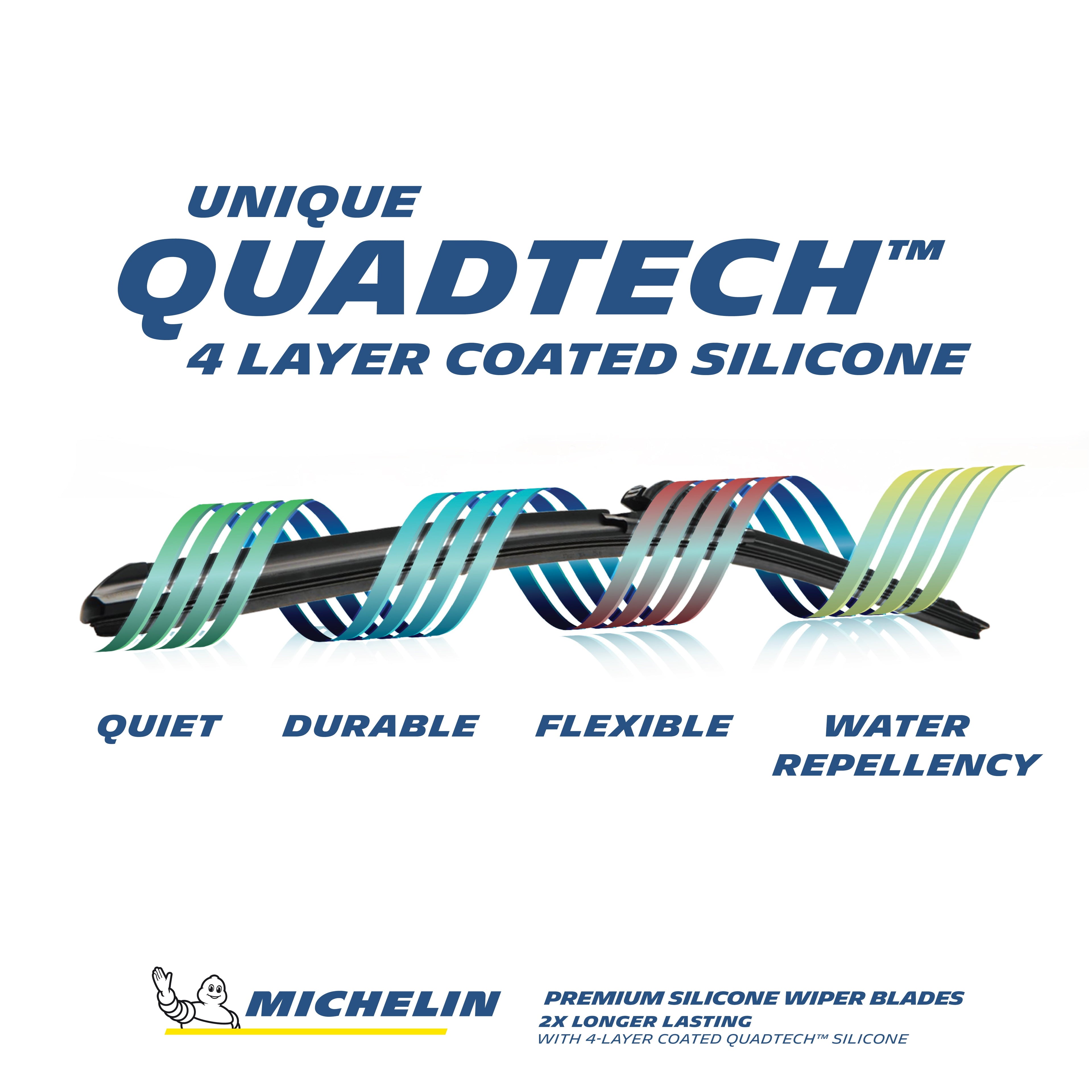 Michelin Endurance XT Advanced Silicone Wiper Blade 24",Last 2X Longer