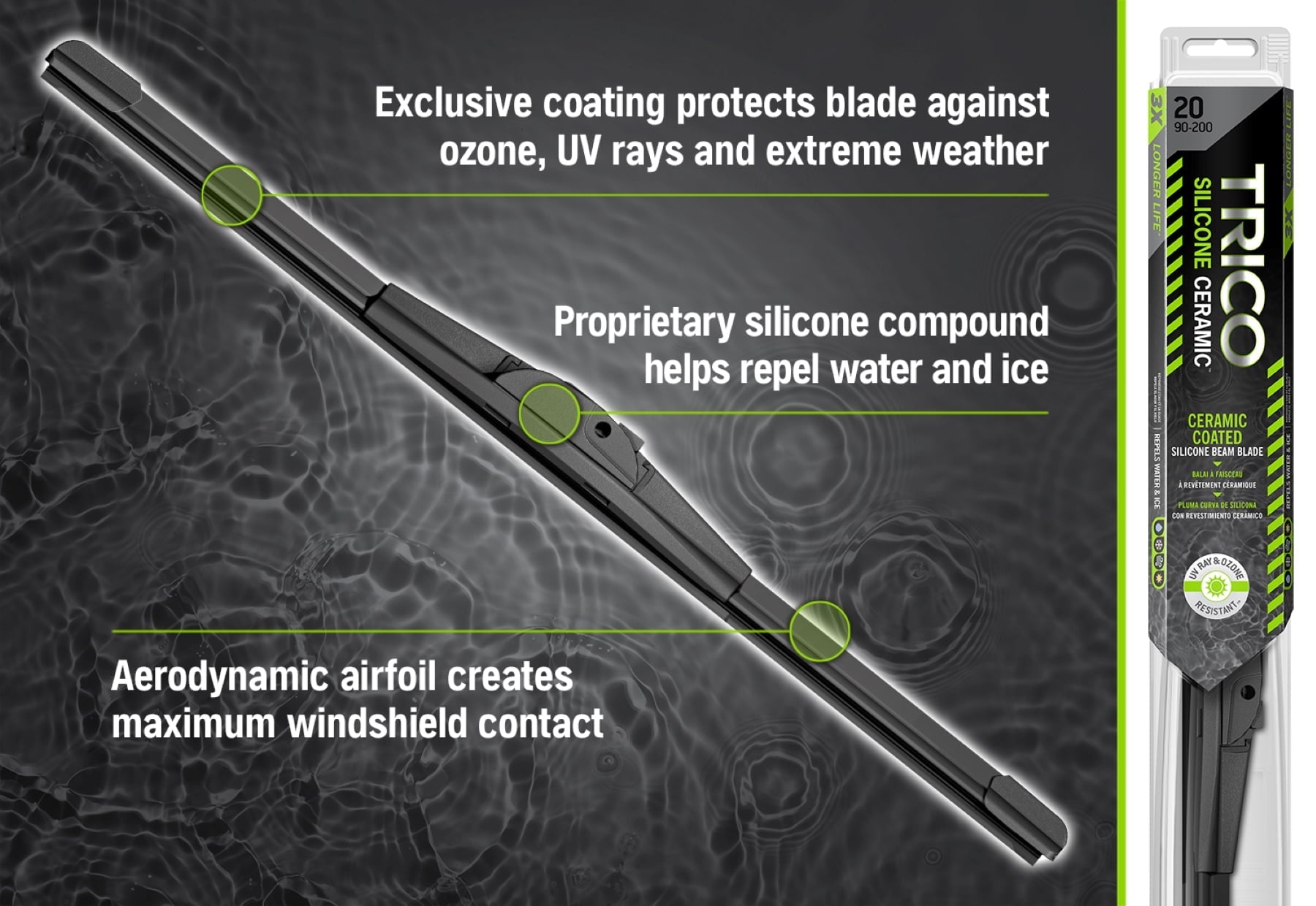 TRICO 26" Super Premium Silicone Ceramic™ Replacement Windshield Wiper Blade (90-260)