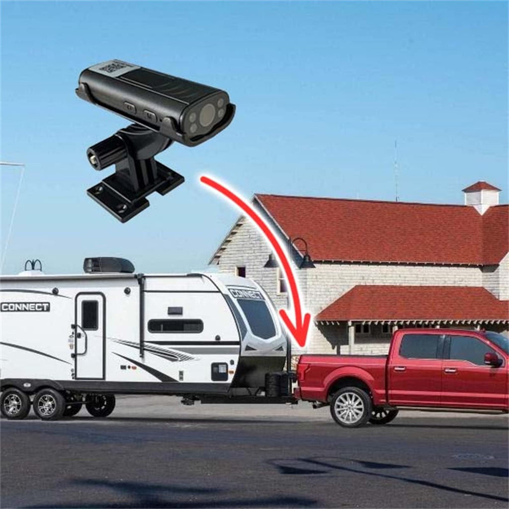 RV Trailer Wireless Backup & Hitch Camera,Wireless Dual Back Up Camera Parking Assistance Night Vision Waterproof Rear View Camera with Monitor for Car RV Truck and Trailer Bus