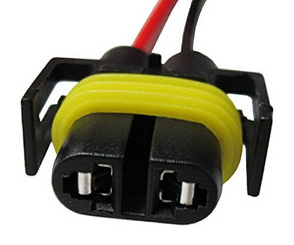 iJDMTOY (2) H11 H8 880 881 Female Adapter Wiring Harness Sockets Wire For Headlights or Fog Lights