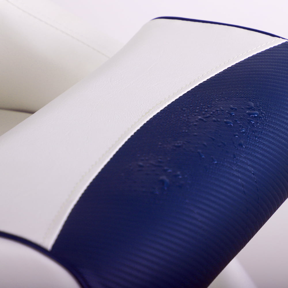 MSC Captain Seat, Sports Seats, Bucket Seats, with Flip up Seat Bolster, White/Blue