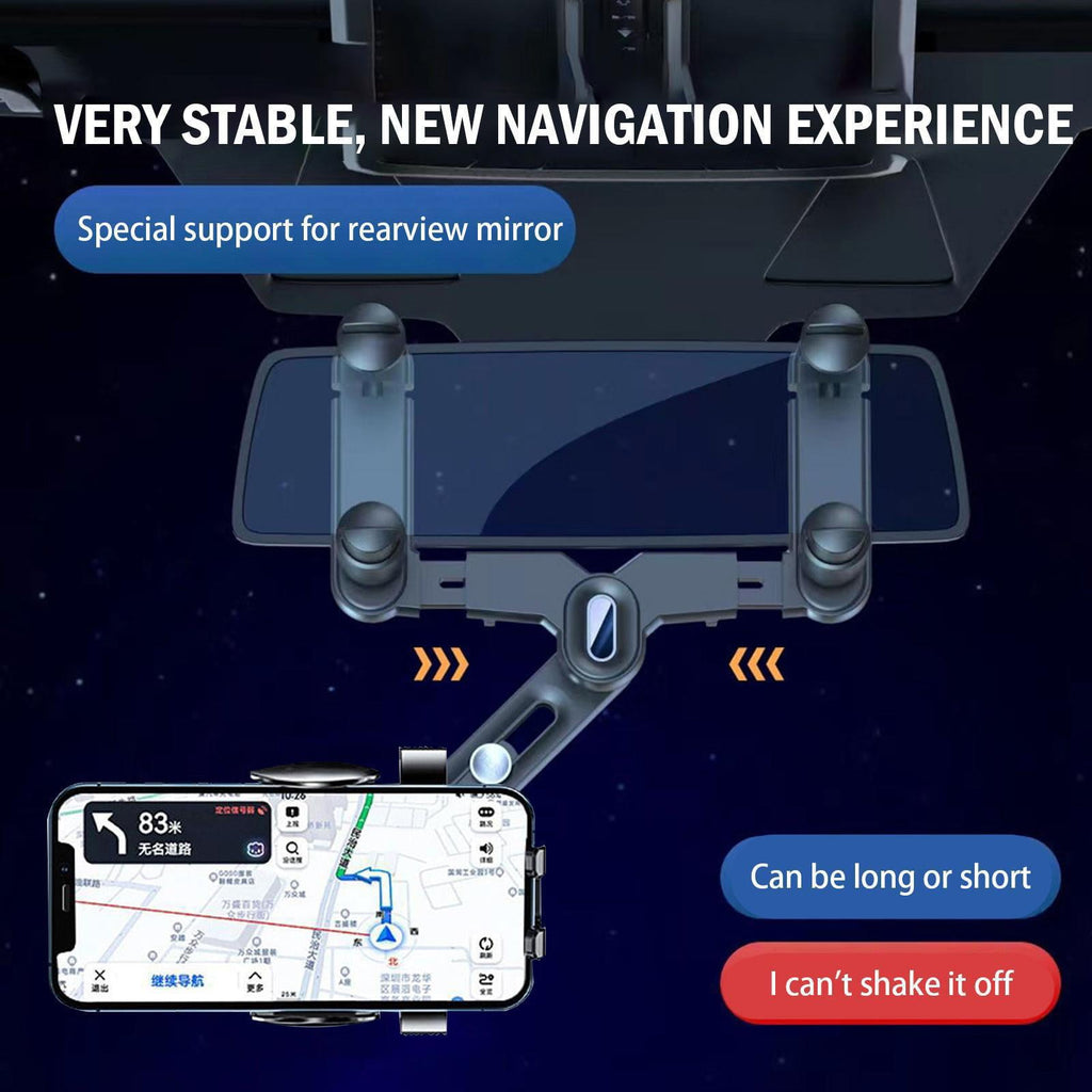 RIWPKFH Car Rearview Mirror Phone Holder Adjustable Phone Holder Mount for Mobile Phone GPS Support Stand Car Gadget Accessories