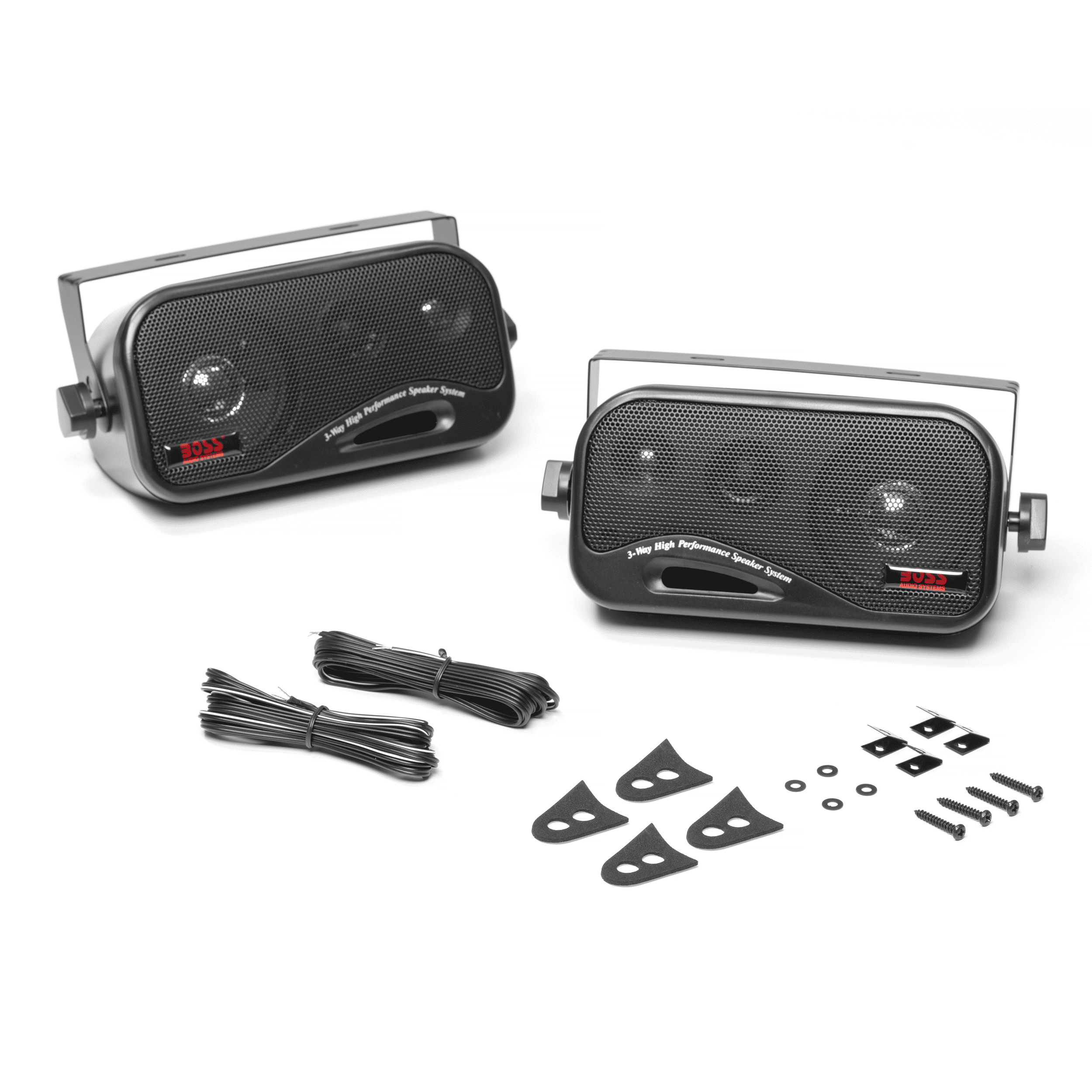 2) BRAND NEW BOSS Audio AVA-6200 80 Watt 3 Way 4 Ohm Car Audio Box Speakers
