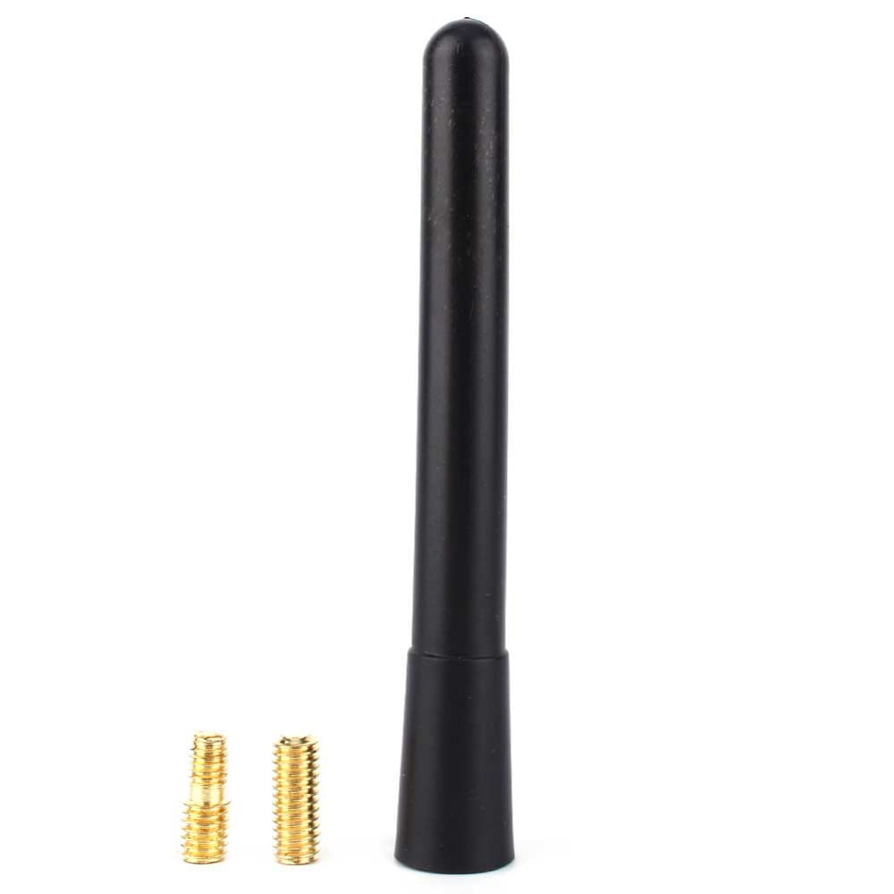 4" Universal Car Black Short Stubby Antenna AM/FM Radio Aerial Mast Screw Type