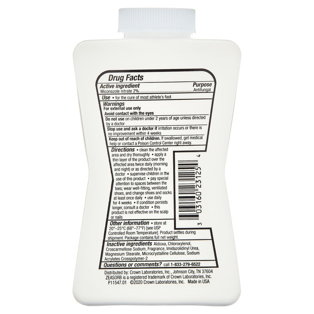 Zeasorb Anti-Fungal Athlete's Foot Super Absorbent Treatment Powder, 2.5 oz