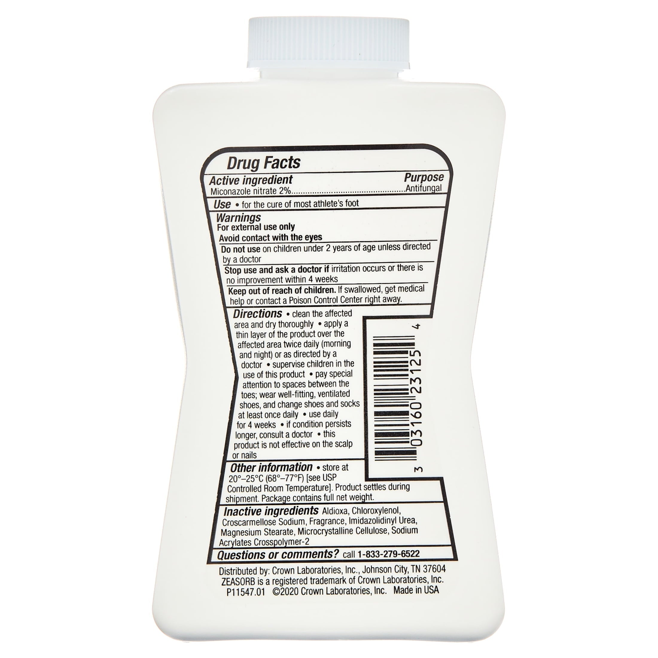 Zeasorb Anti-Fungal Athlete's Foot Super Absorbent Treatment Powder, 2.5 oz