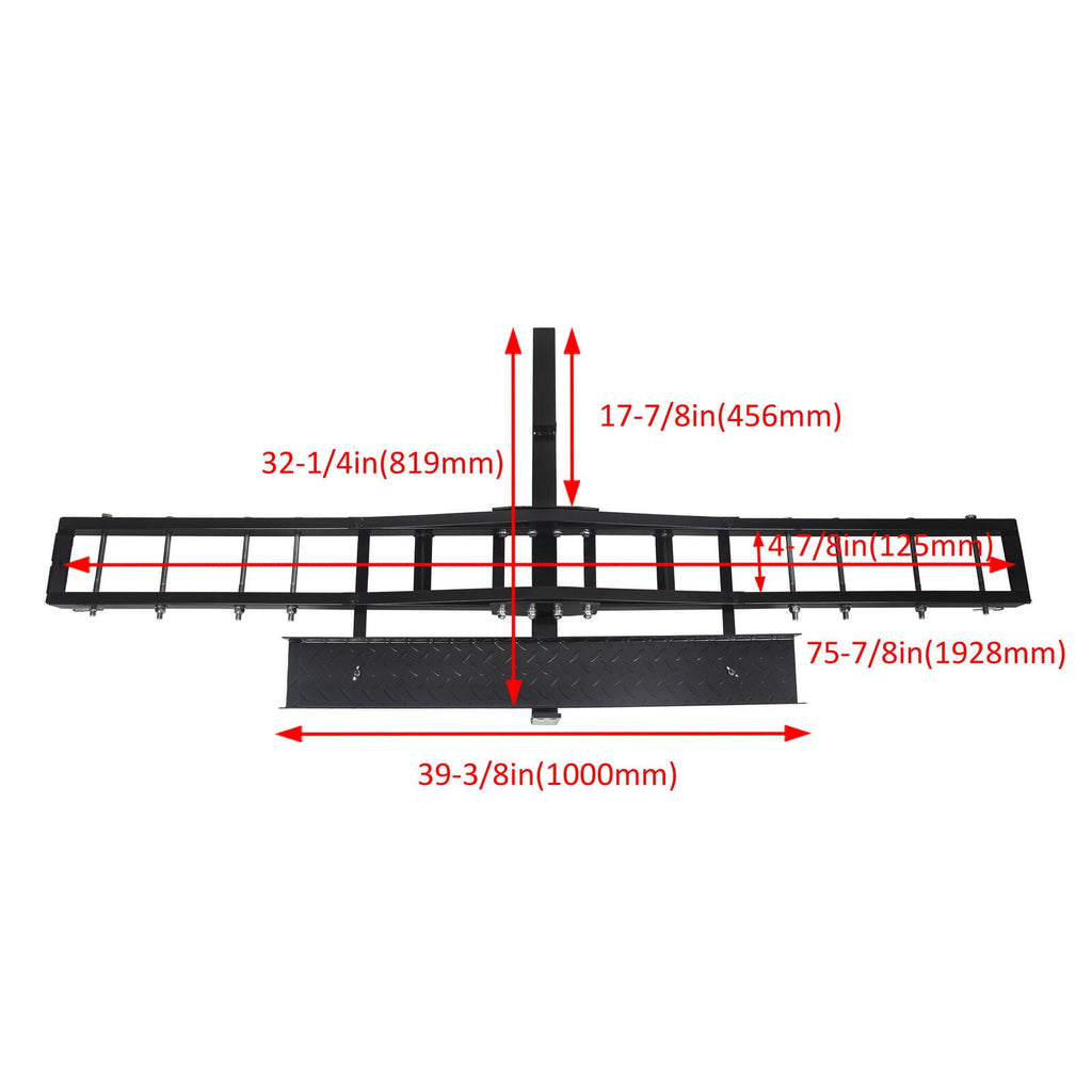 Kojem 500 Lbs Heavy Duty Motorcycle Dirt Bike Scooter Carrier Hitch Rack Hauler Trailer with Loading Ramp