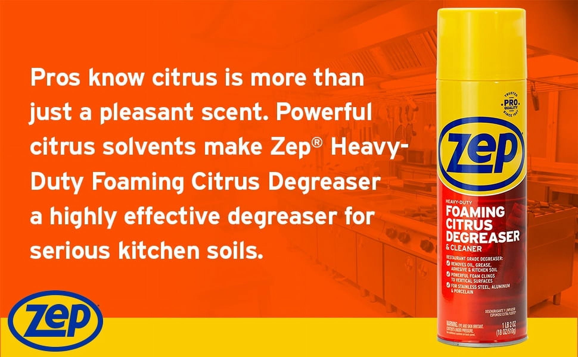 Zep ZUHFD18 Foam Degreaser, 18 oz