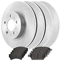 AutoShack Front and Rear Brake Rotors and Ceramic Pads Kit Replacement for 2006-2009 2010 2011 Ford Fusion 2006 Lincoln Zephyr 2007-2011 MKZ 2006-2011 Mercury Milan 2.3L 2.5L 3.0L 3.5L V6 AWD FWD