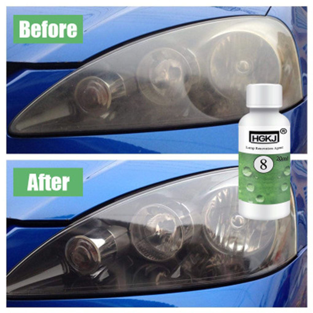 HGKJ-8 Car Headlight Headlamp Cleaner Renewer Renovation Scratch Repair Lens Side Mirror Polish 20ml