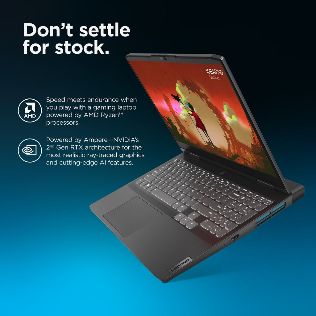 Lenovo Ideapad Gaming 3 15.6" FHD 120Hz Gaming Laptop AMD Ryzen 5 7535HS 8GB RAM 512GB SSD NVIDIA GeForce RTX 2050 4GB