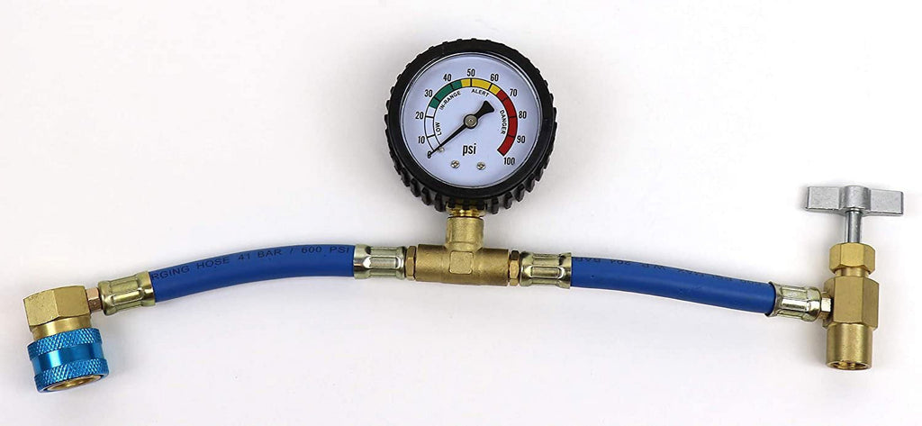ZeroR Top Off Kit #2 - Genuine 8oz HFO-R1234yf Refrigerant (2 Cans) & HD Brass Can Tap with Gauge
