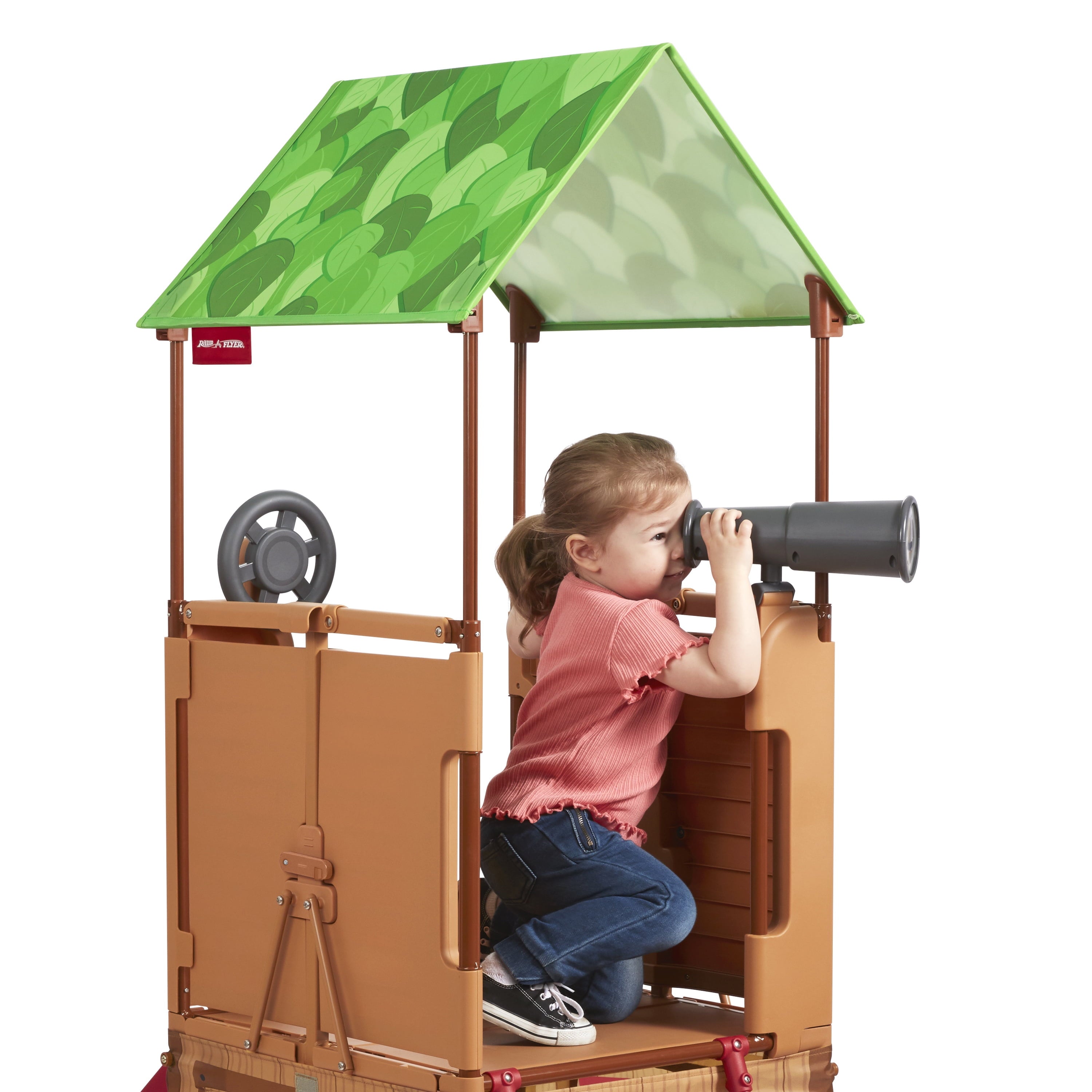 Radio Flyer, Folding Treetop Climber Playset with Slide, for Kids and Toddlers, Ages 2-5 years, Indoor and Outdoor Play