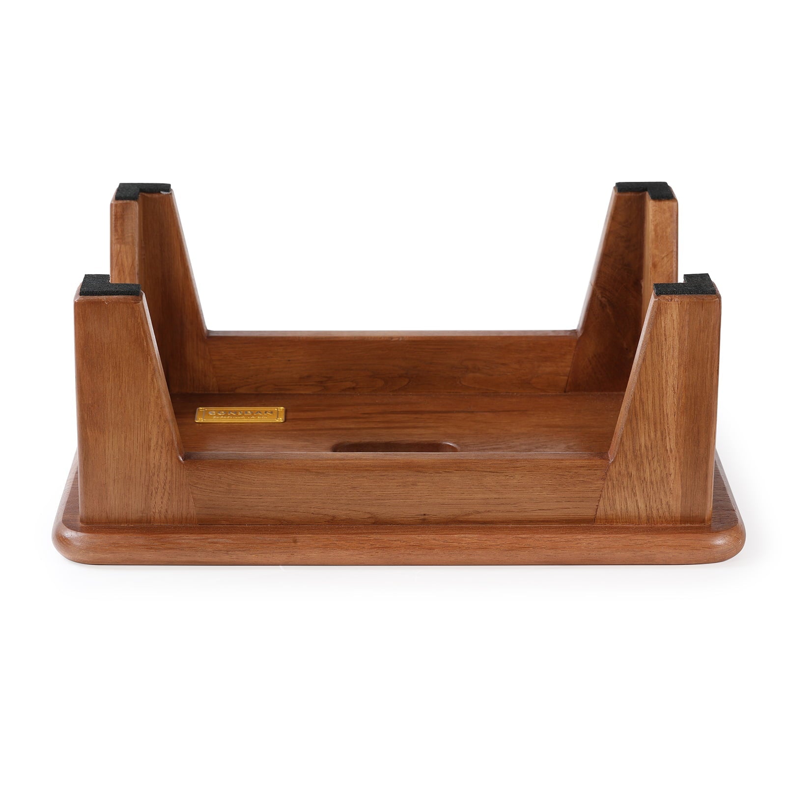 CONSDAN Step Stool for Bed, USA Grown Oak,Wooden Step Stool for Adults, One Step Stool for Seniors, 6.5" High, Non-Slip Mat, No Assembly Needed, Solid Wood, Chocolate Color