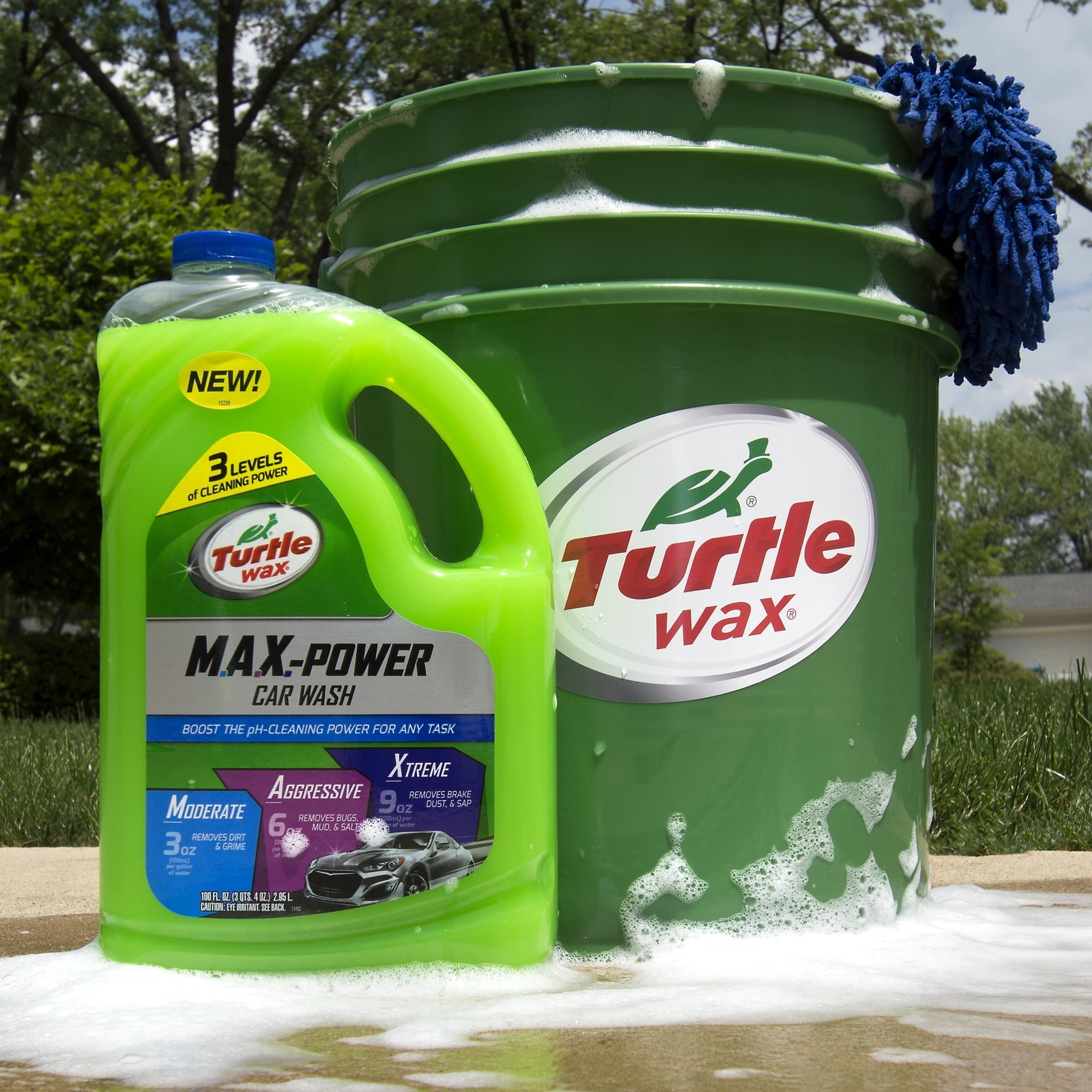 Turtle Wax 50597 Max-Power 3 Levels of Cleaning Car Wash, 100 oz