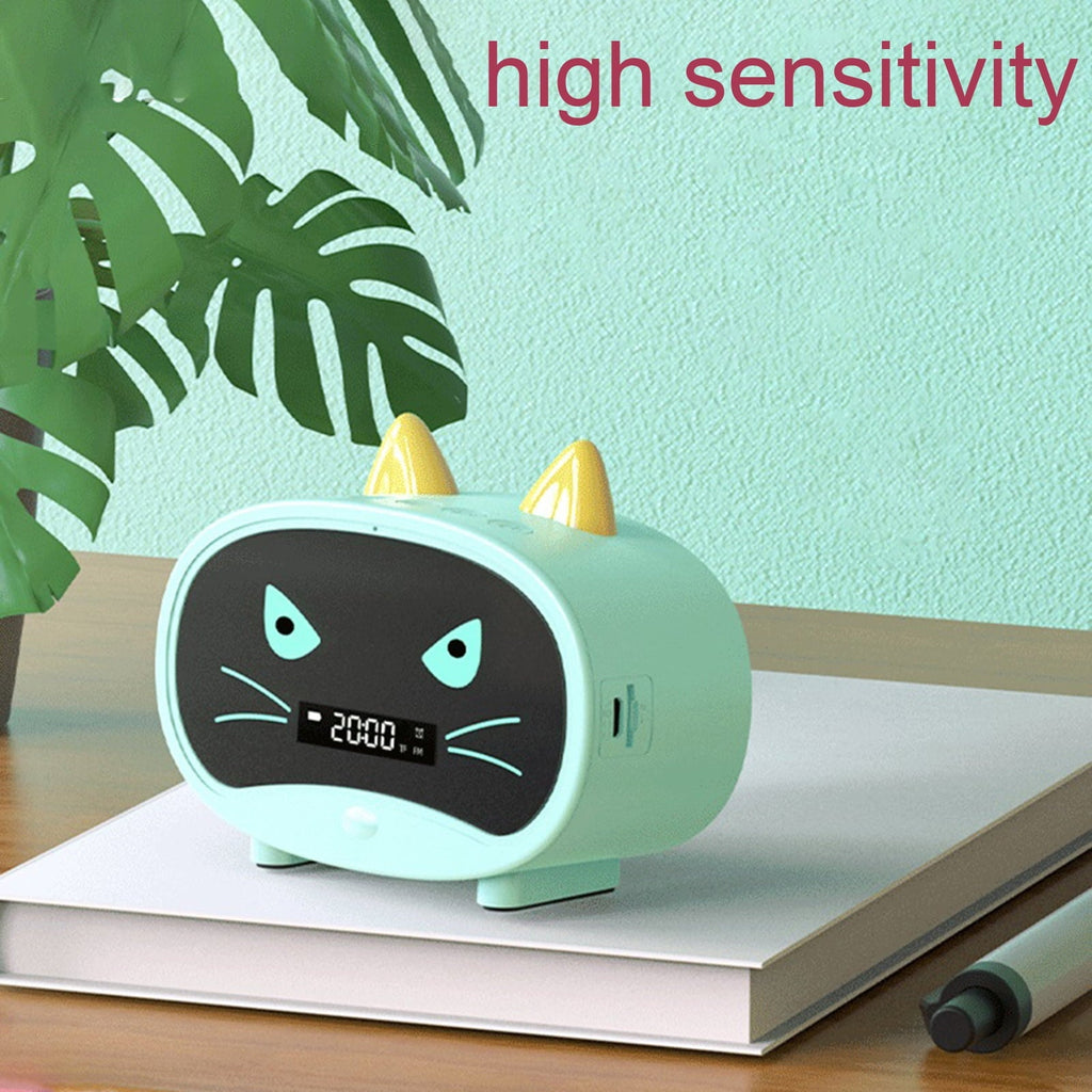 Deyuer Bluetooth-compatible Speaker Mini Portable Alarm Clock Cute Cartoon Cat Wireless Loudspeaker for Outdoor