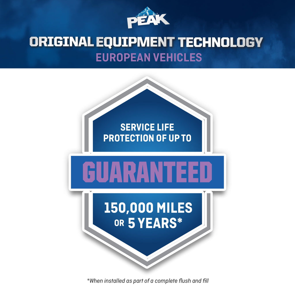PEAK® ORIGINAL EQUIPMENT TECHNOLOGY Antifreeze + Coolant For European Vehicles - Violet