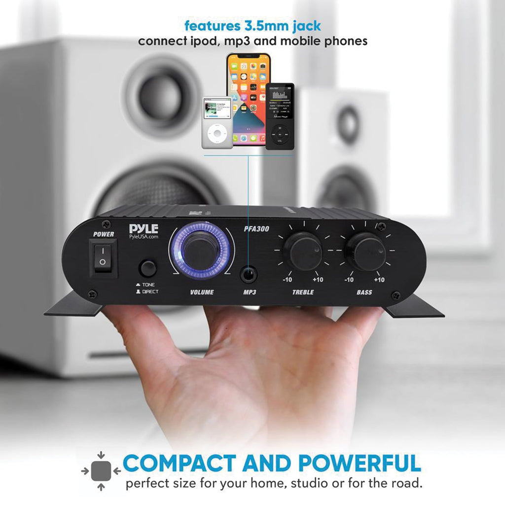 Pyle® Pfa300 90-watt Class-t Hi-fi 2-channel Stereo Amp Black