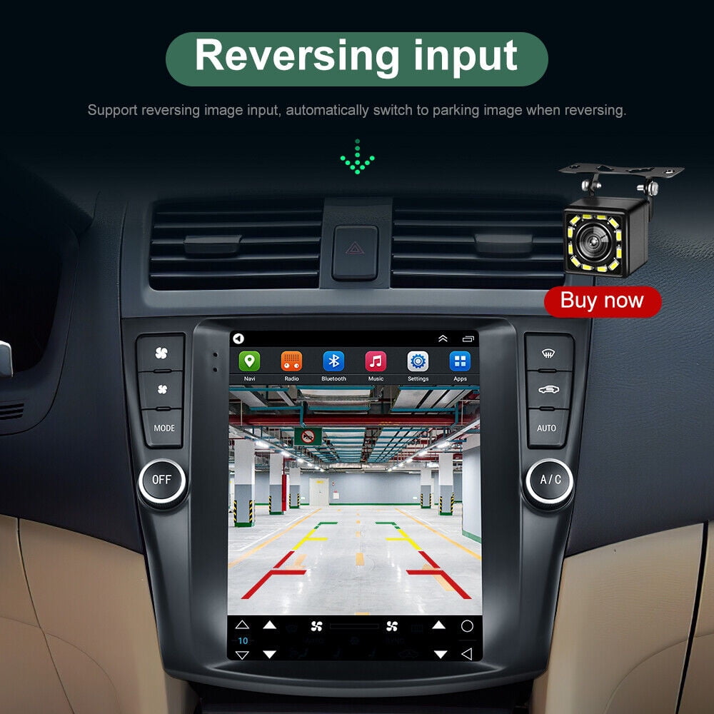 Car Radio Stereo for Honda Accord 2003-2007, 9.7" Touchscreen Android 12 Support Carplay Android Auto/Navigation/Bluetooth/USB/Video/Steering Wheel Control/Rear Camera/ 2+32G,Black