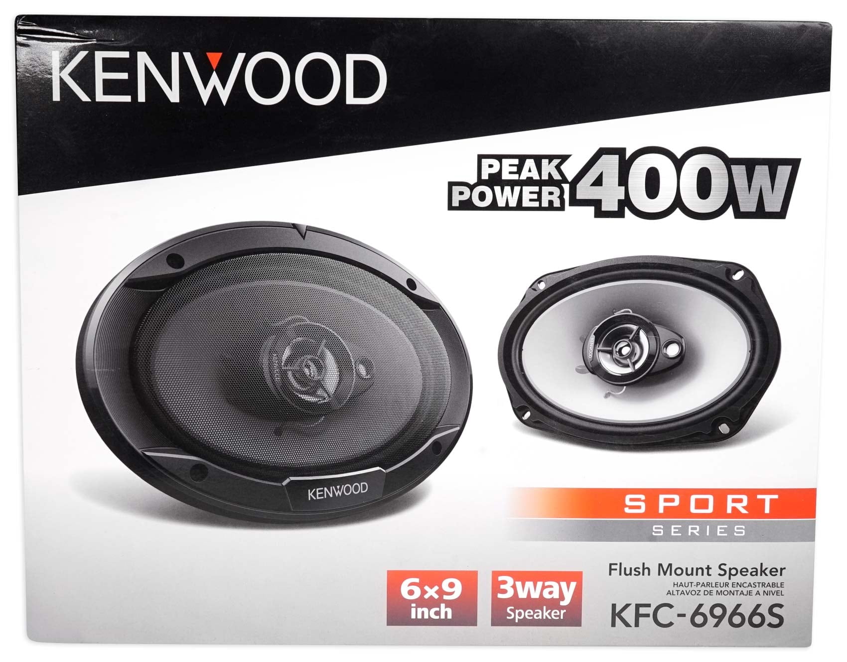 (2) Kenwood KFC-6966S 6x9" 800 Watt+(2) 6.5" 600 Watt Car Audio Coaxial Speakers