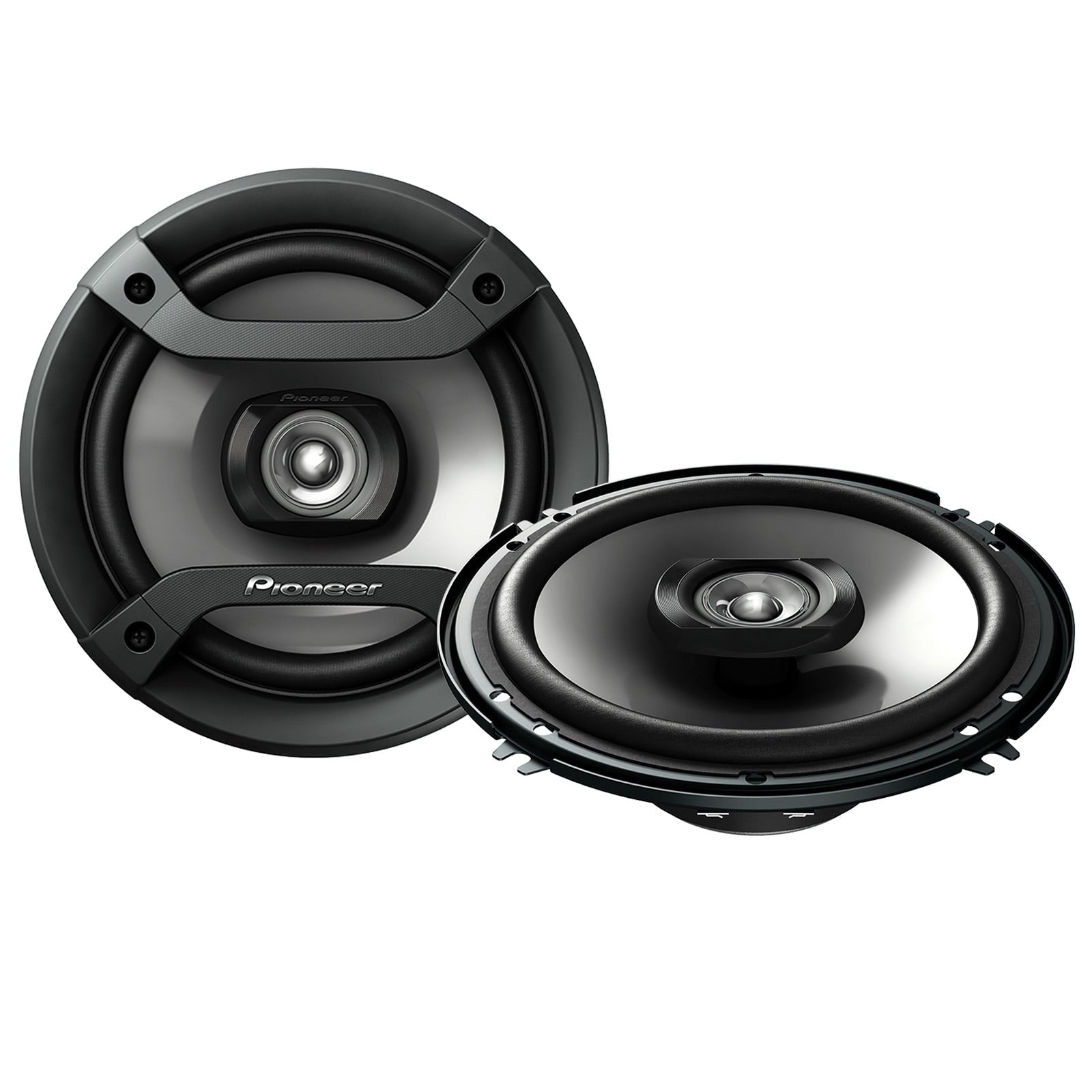 2 Pairs (QTY 4) of Pioneer TS-F1634R 6.5" 100 Watt Max Power 2-Way Slim Mount Car Audio Speakers