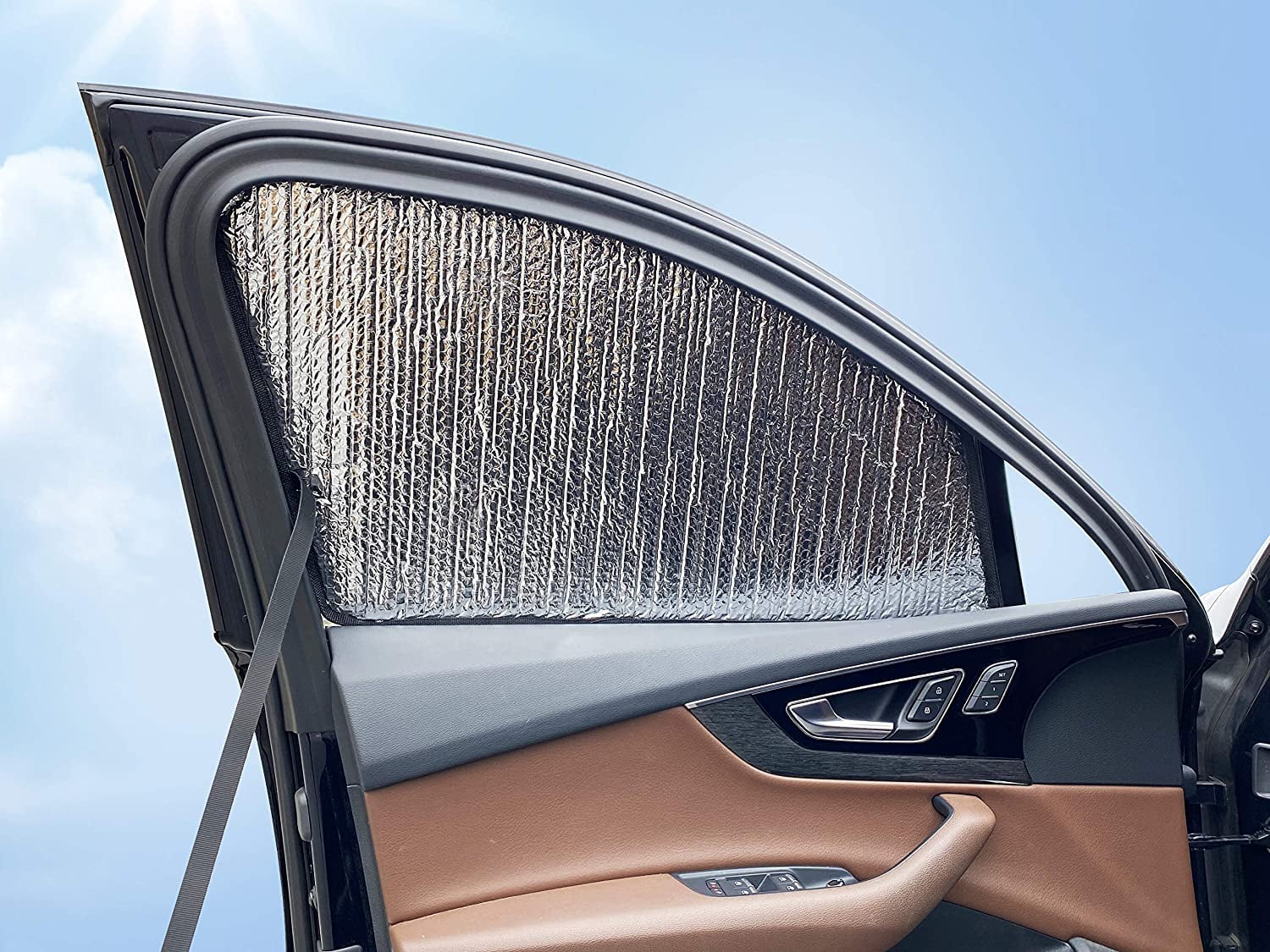 Side Window Front Row Sunshades for 2008-2013 Jeep Liberty Sport Utility (Set of 2)