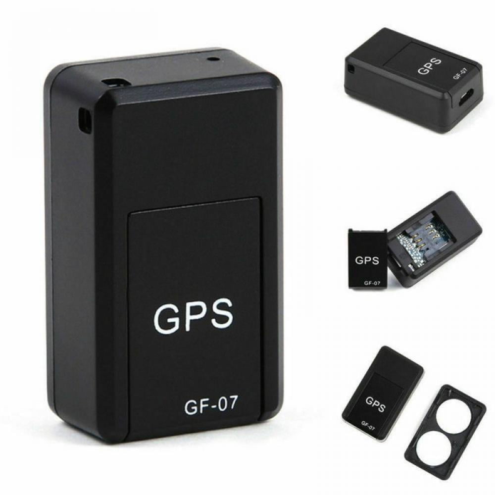 GPS Tracker, Magnetic Mini GPS Real Time Car Locator, Long Standby Portable Real-Time Positioning Device for Kids Elder Pets (Black)