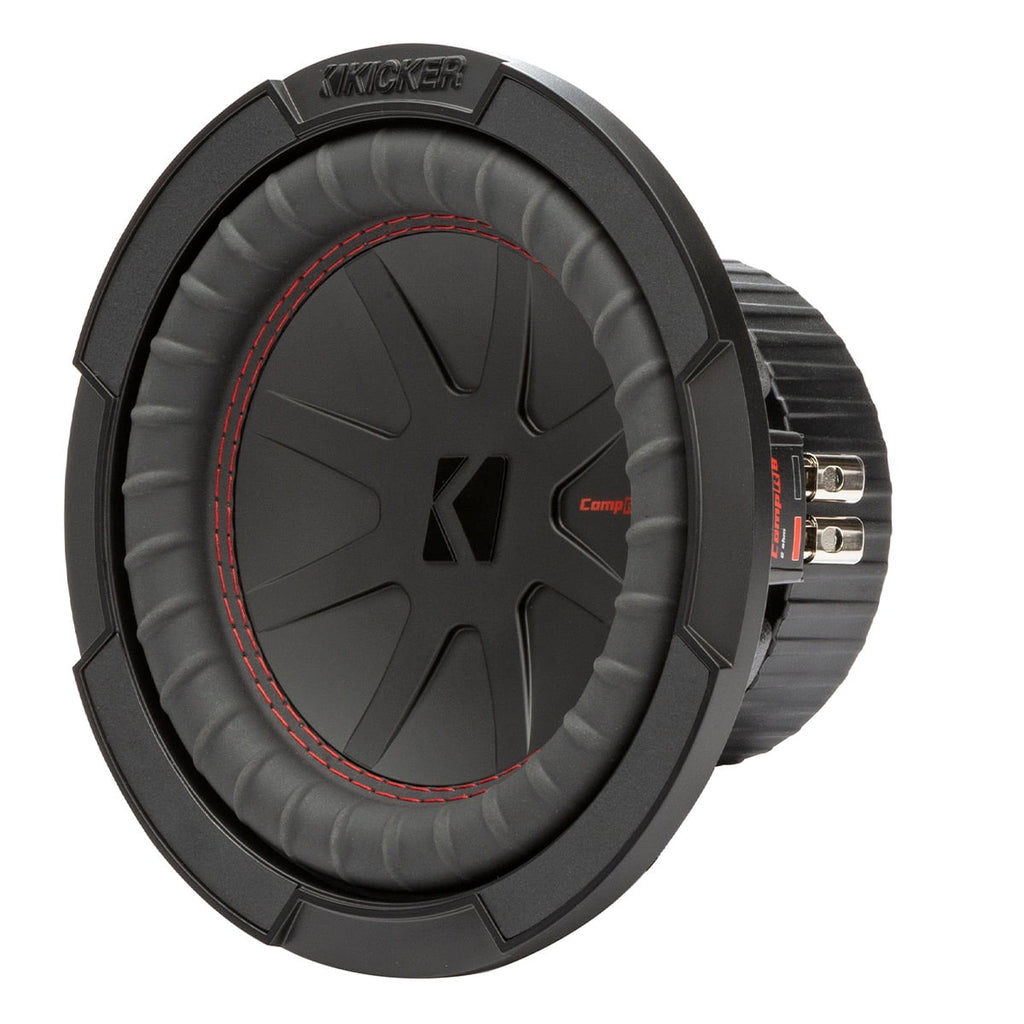 KICKER CompR 8 Inch Dual 4 Ohm DVC 600W Peak Power Car Audio Subwoofer