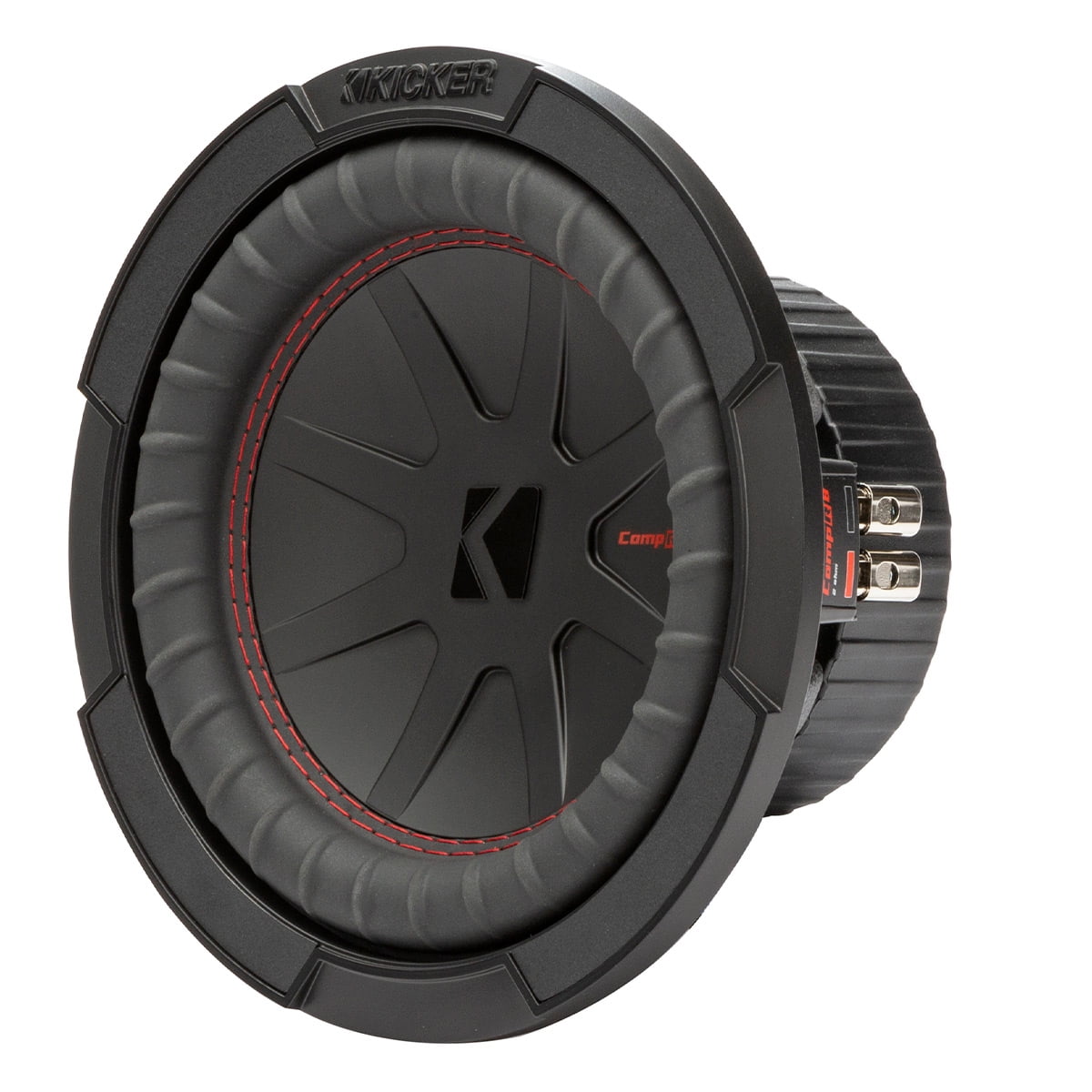 KICKER CompR 8 Inch Dual 4 Ohm DVC 600W Peak Power Car Audio Subwoofer