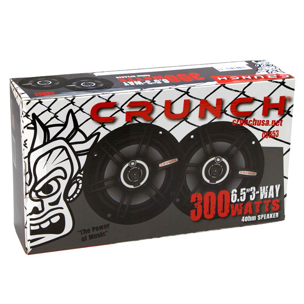 Crunch PX-1000 Car Stereo Amp w/ 4 3-Way Speakers and Soundstorm Wiring Kit