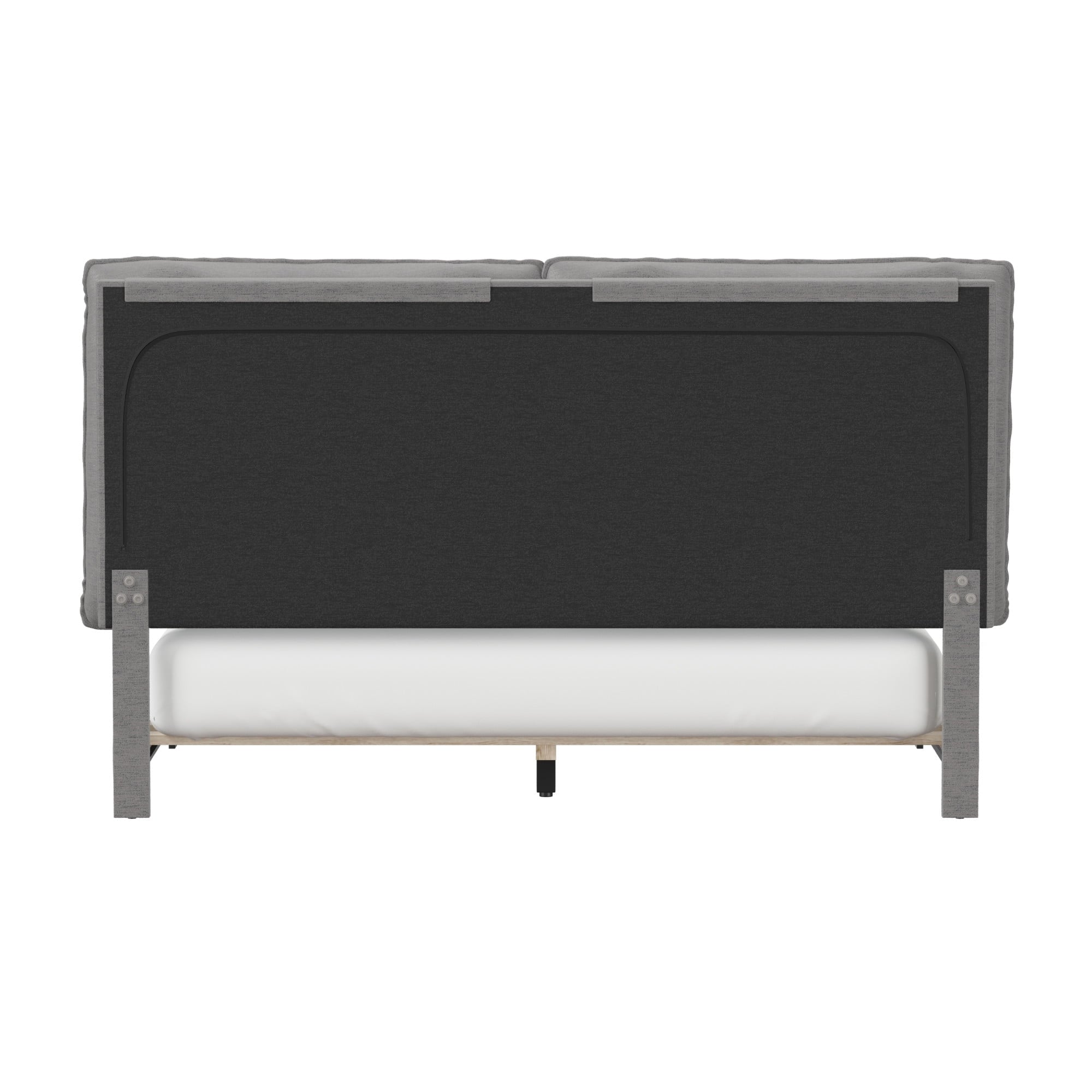 Hillsdale Arden Upholstered Pillow Queen Platform Bed, Nature Gray