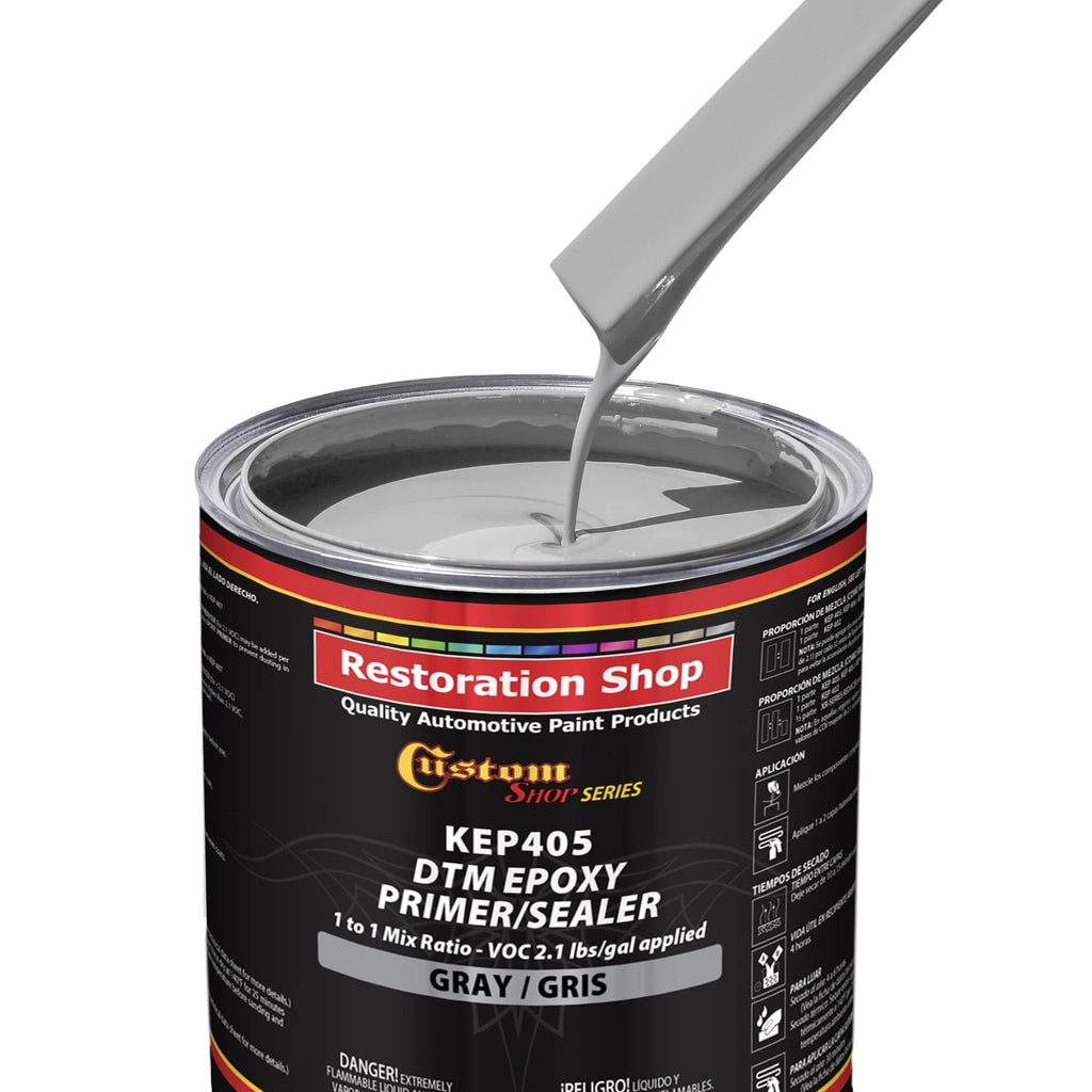 GRAY Epoxy Primer / Sealer 2.1 VOC (QUART KIT) - Anti-Corrosive DTM Direct to Metal Fast Dry Primer