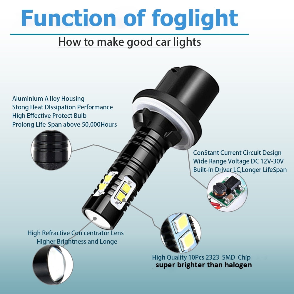 6K LED Headlight+Fog Light Bulbs For GMC Sierra 1500 2500HD 1999 2000 2001 2002