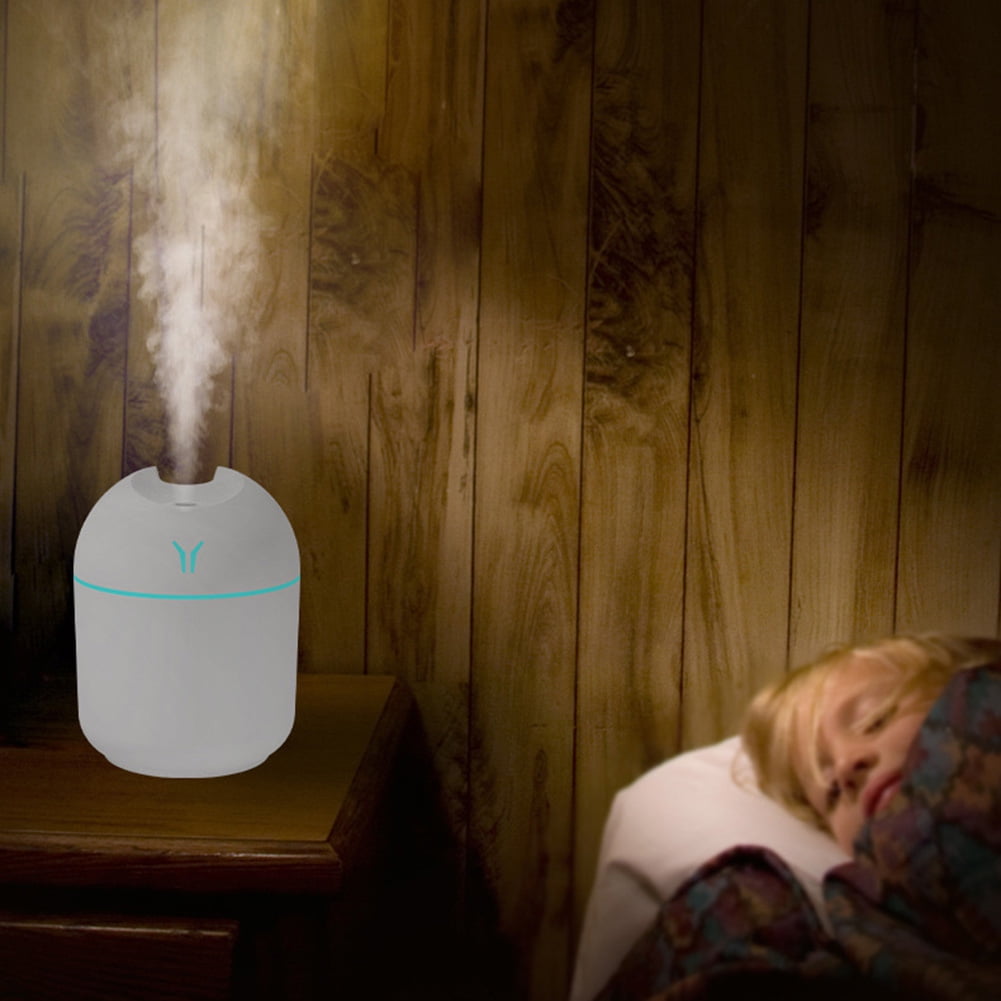 Alloet LED Light Air Humidifier Portable Supplies Fragrance Diffuser for Home (White)