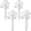 4PCS Toilet Seat Hinge Bolt Screws with Plastic Nuts and Washers Toilet Seat Replacement Parts Kit