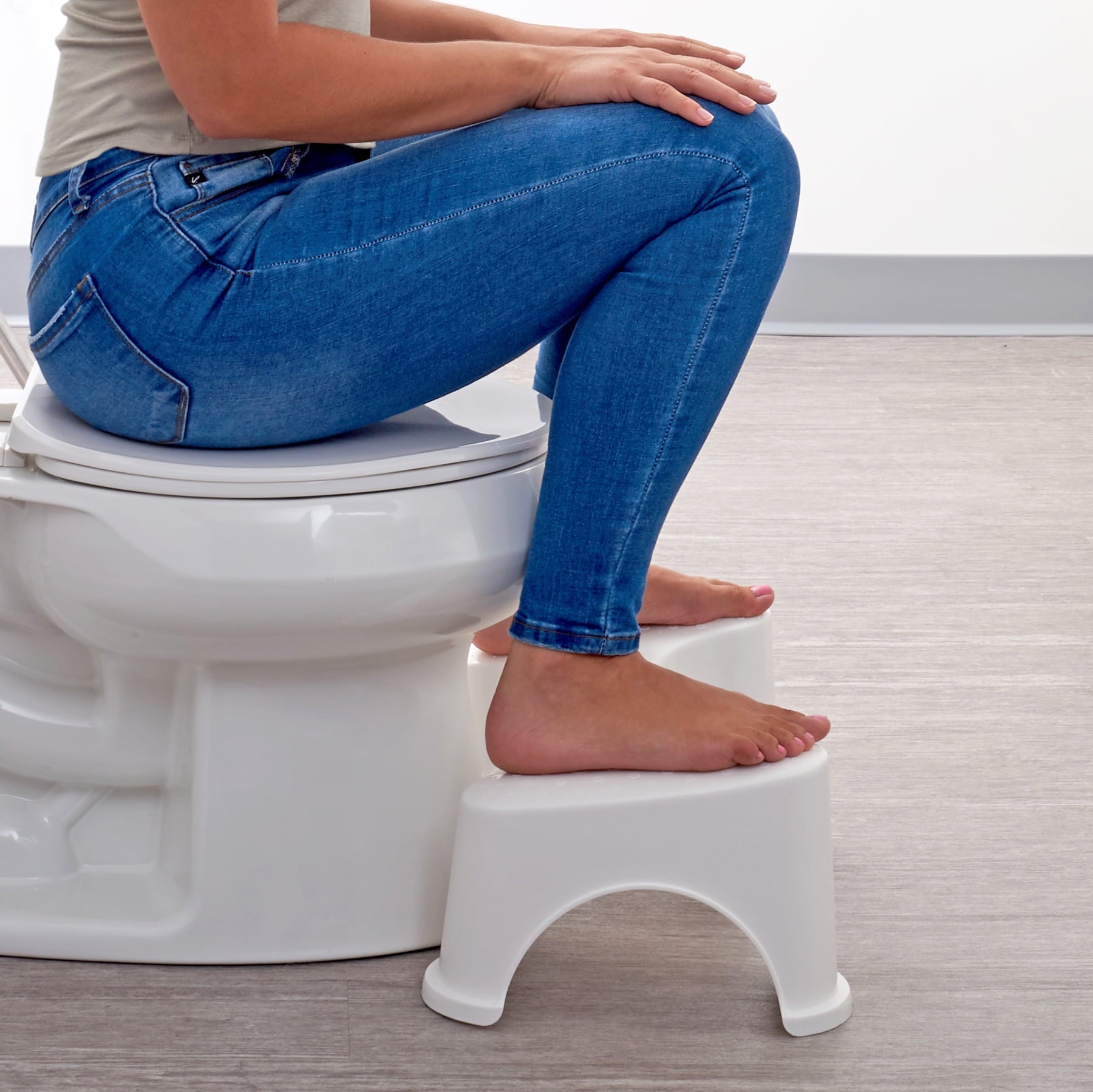 Clorox Antimicrobial Reversible Toilet Stool - Elevated Support for feet