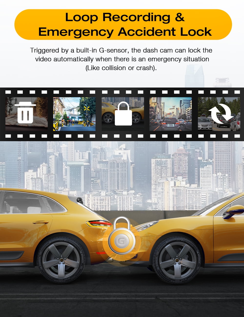 TOGUARD 2.5K Mirror Dash Cam for Car, Dual Dash Camera Front and Rear w/10" Full Touch Screen, Rear View Mirror Camera, 1080P Waterproof Reverse Backup Camera, Parking Assist, Loop Recording, G-Sensor