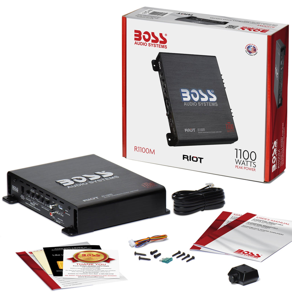 Boss Audio Systems AVA-R1100M RIOT 1100 Watts Monoblock Amplifier
