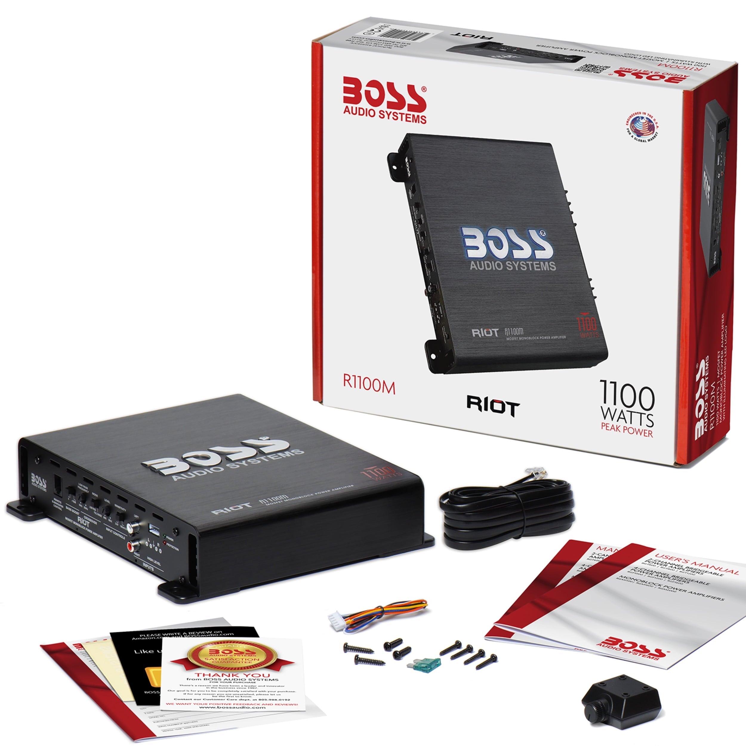 Boss Audio Systems AVA-R1100M RIOT 1100 Watts Monoblock Amplifier