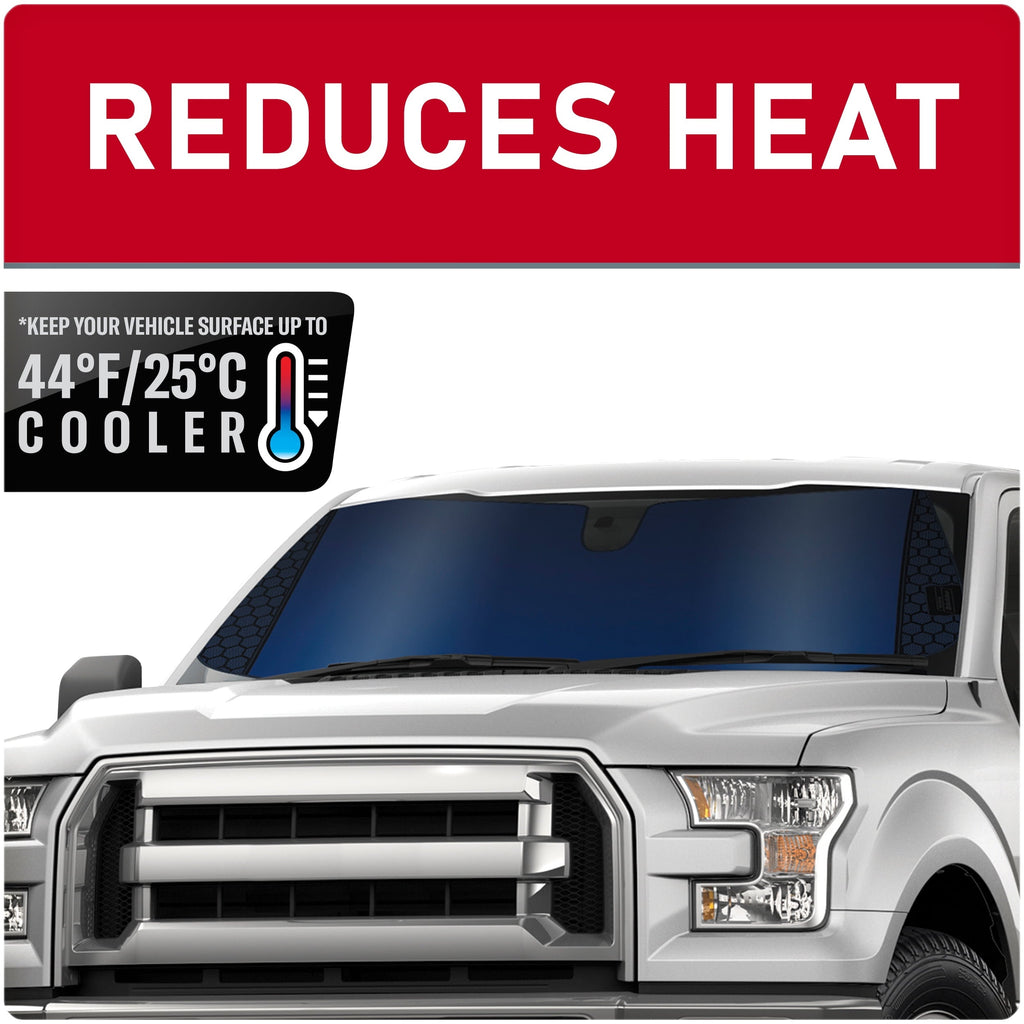 Genuine Dickies Navy Black Accordion Auto Sunshade for Trucks, 41312WDI