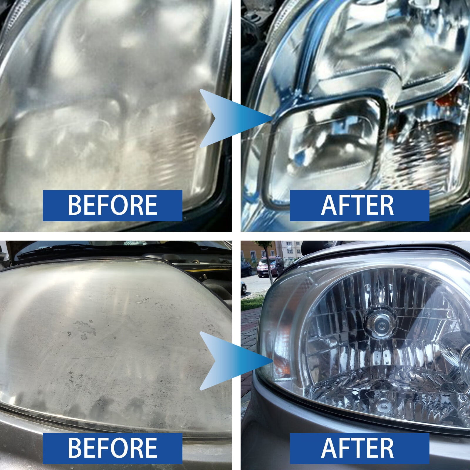 George Headlight Cleaner Headlight Kit Liquid Cleaning10/30/50ML Car Polish Renewals Headlight Cleaning Supplies Set Of Solution With Sponge CCoth