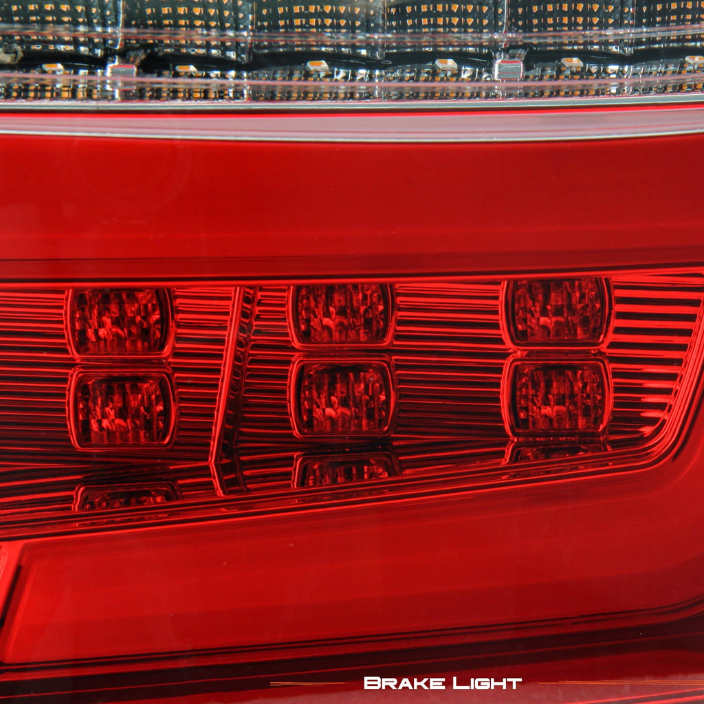 For 08-11 Subaru Impreza WRX Sedan [Full LED] Running Tube Red Tail Lights Pair